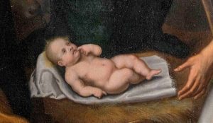 Pietro Confortini. Adorazione dei Pastori. Particolare, Gesù Bambino