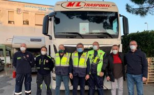 I volontari in partenza per Lipa